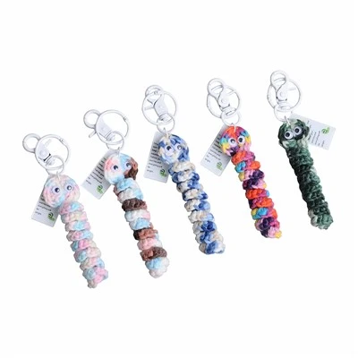 Crochet Caterpillar Keychain